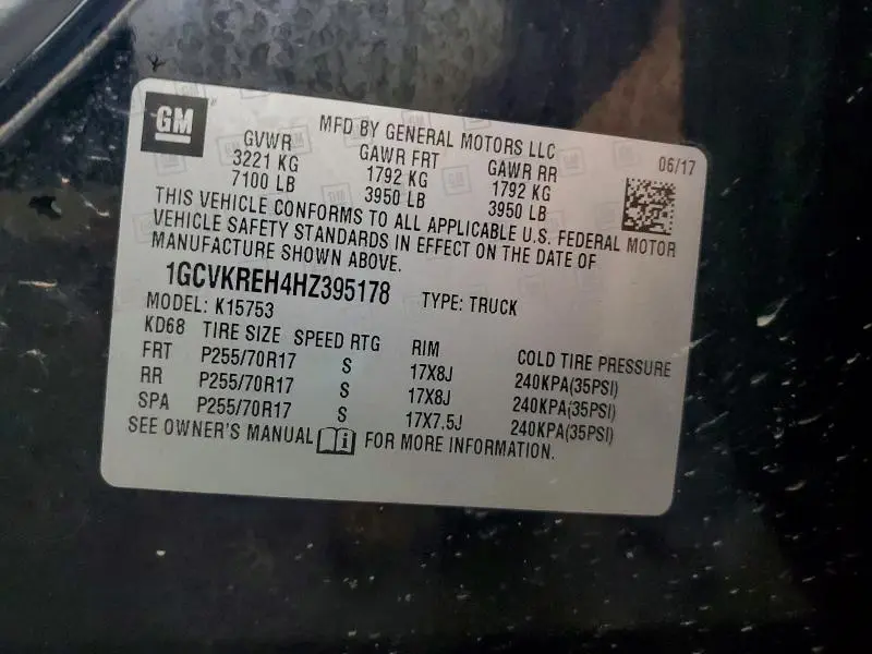 2017 CHEVROLET SILVERADO K1500 LT  