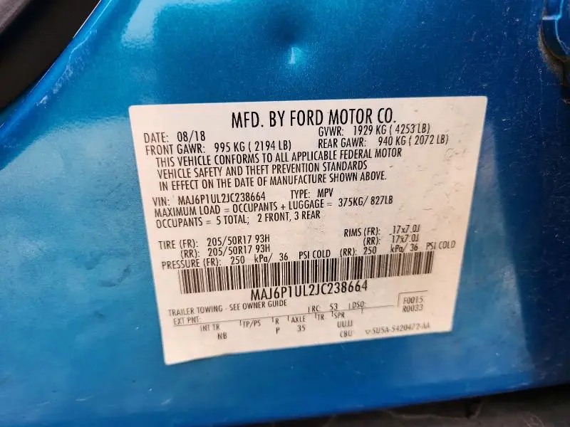2018 FORD ECOSPORT SE  