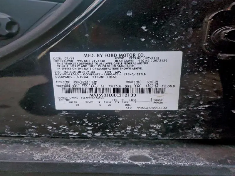 2020 FORD ECOSPORT SES  