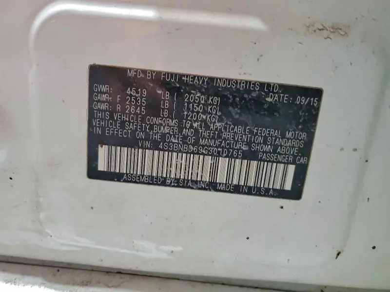 2016 SUBARU LEGACY 2.5I PREMIUM  