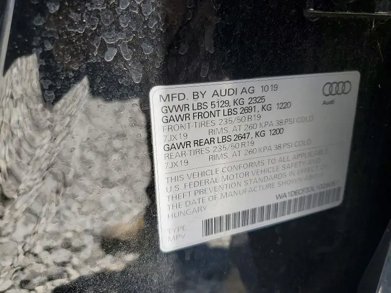 2020 AUDI Q3 PREMIUM S LINE  