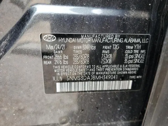 2021 HYUNDAI SANTA FE SEL  