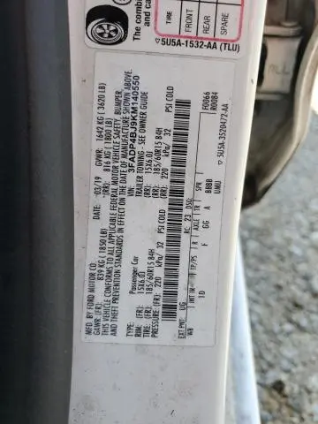2019 FORD FIESTA SE  