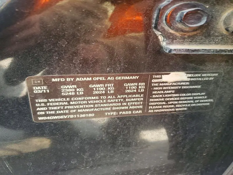 2011 BUICK REGAL CXL  