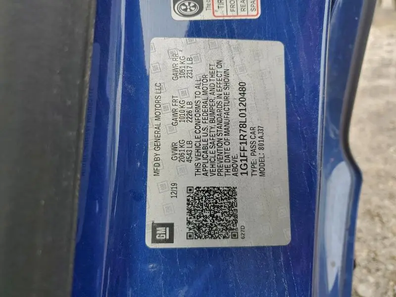 2020 CHEVROLET CAMARO LZ  