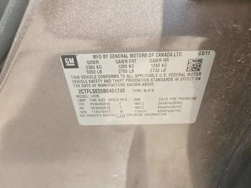 2011 GMC TERRAIN SLE  
