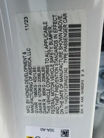 2024 HONDA ACCORD LX