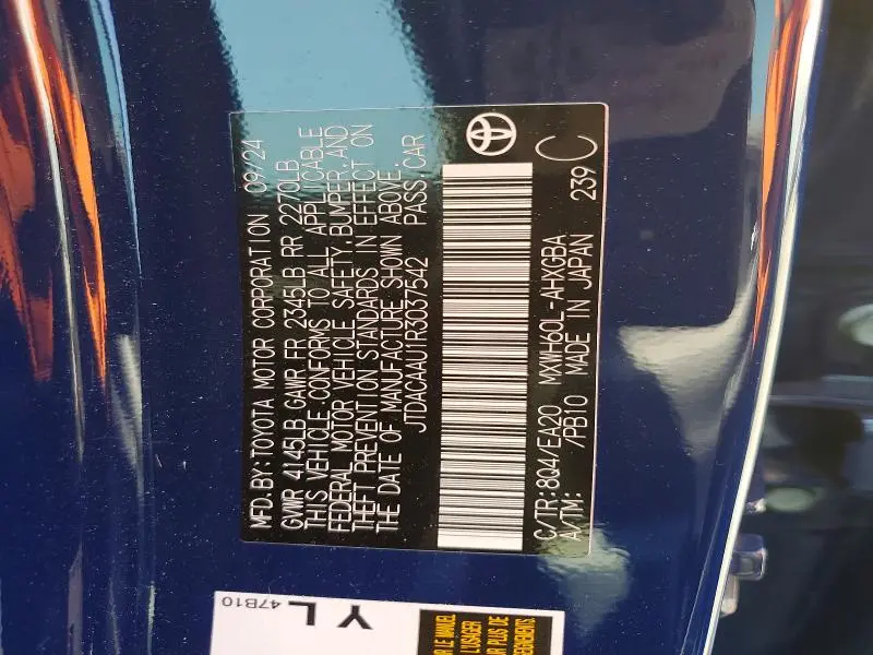 2024 TOYOTA PRIUS XLE  