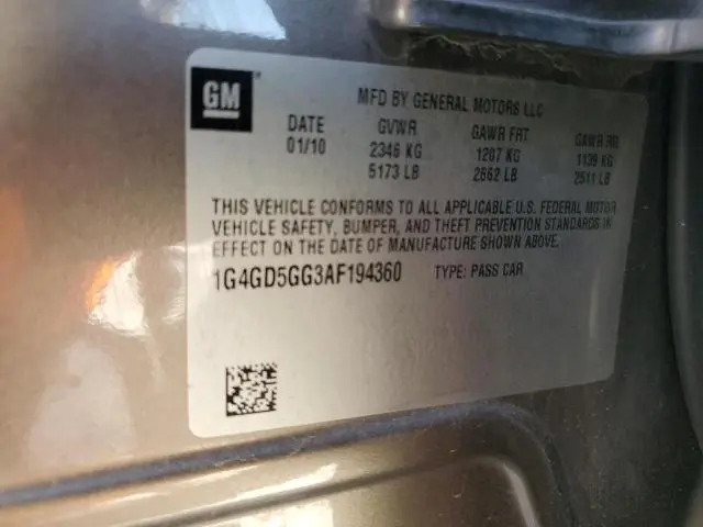 2010 BUICK LACROSSE CXL  