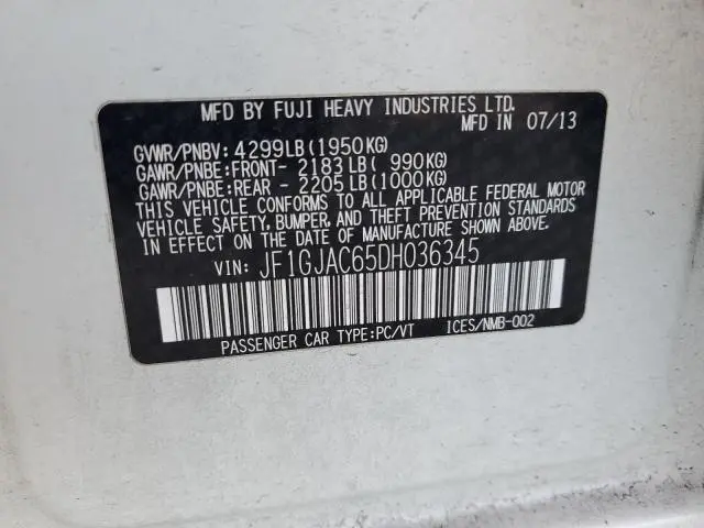 2013 SUBARU IMPREZA PREMIUM  