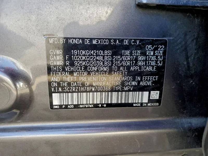 2023 HONDA HR-V EXL  