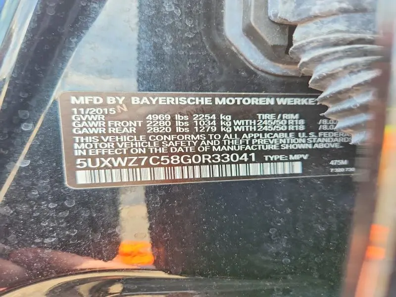 2016 BMW X3 SDRIVE28I  