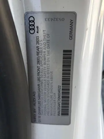 2016 AUDI A7 PRESTIGE  