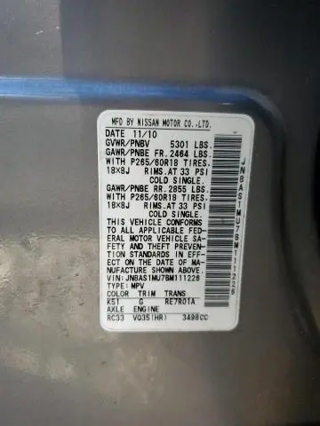 2011 INFINITI FX35   