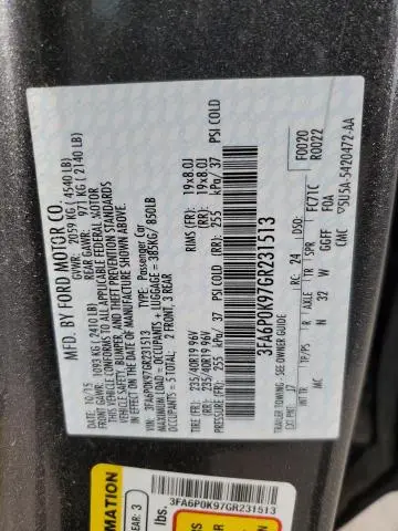 2016 FORD FUSION TITANIUM