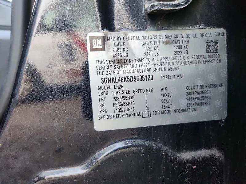 2013 CHEVROLET CAPTIVA LTZ  