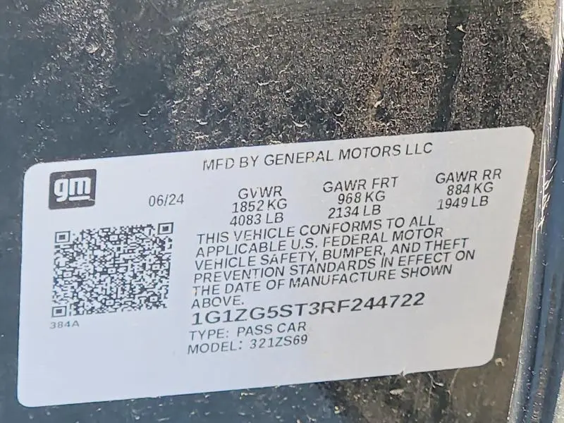 2024 CHEVROLET MALIBU RS  