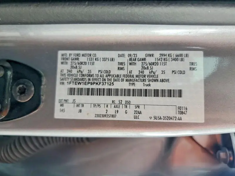 2023 FORD F150 SUPERCREW  