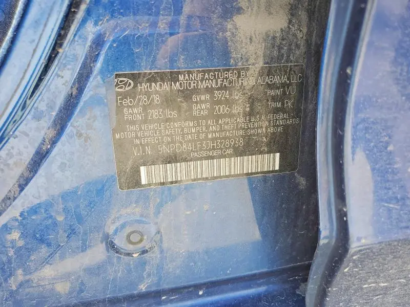 2018 HYUNDAI ELANTRA SEL  