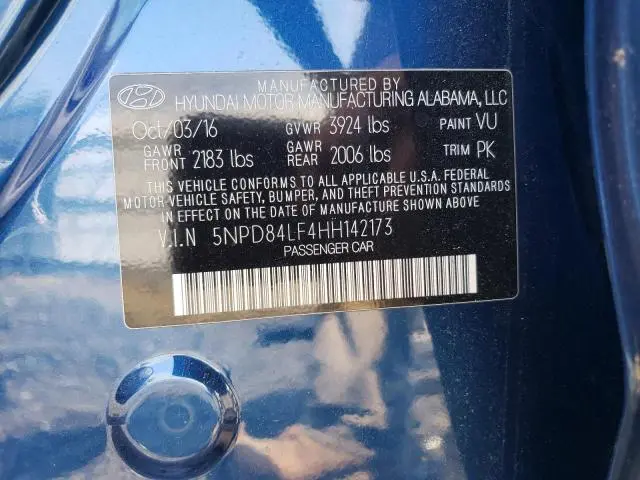 2017 HYUNDAI ELANTRA SE  