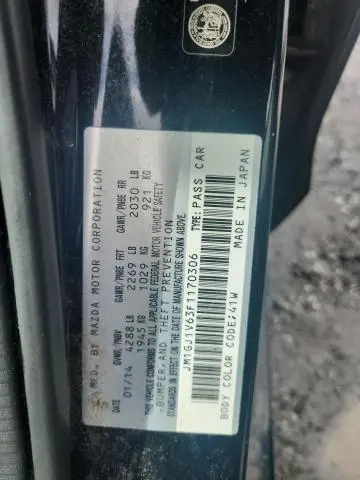 2015 MAZDA 6 TOURING  