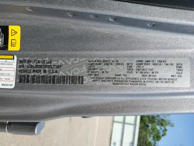 2021 JEEP WRANGLER UNLIMITED SPORT  