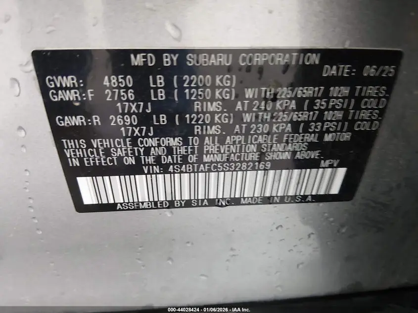 2025 SUBARU OUTBACK PREMIUM