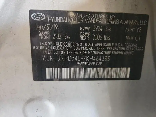 2019 HYUNDAI ELANTRA SE  
