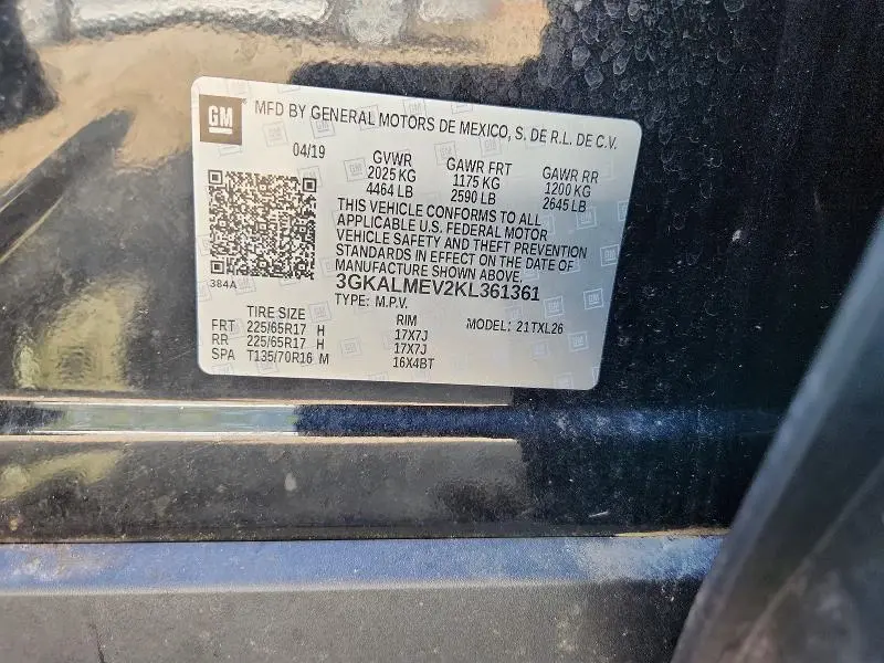 2019 GMC TERRAIN SLE  