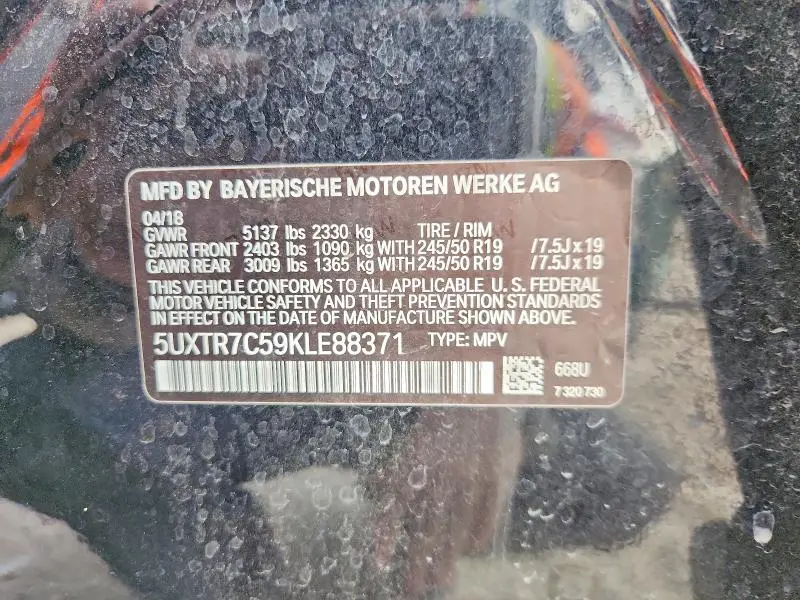2019 BMW X3 SDRIVE30I  