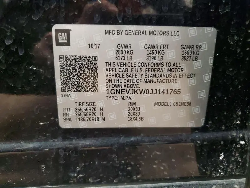 2018 CHEVROLET TRAVERSE PREMIER  