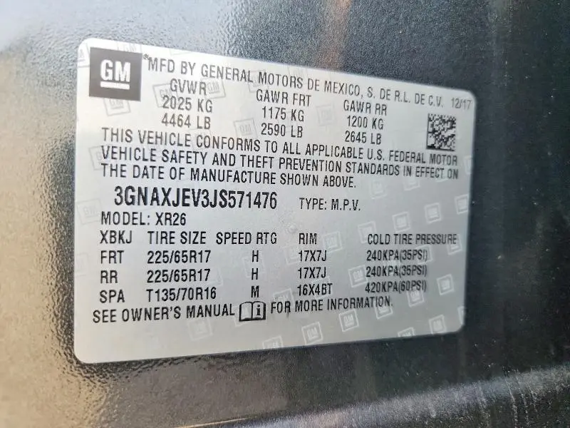 2018 CHEVROLET EQUINOX LT  