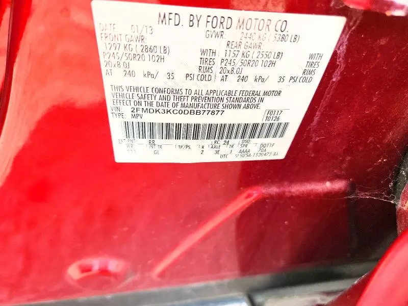 2013 FORD EDGE LIMITED  