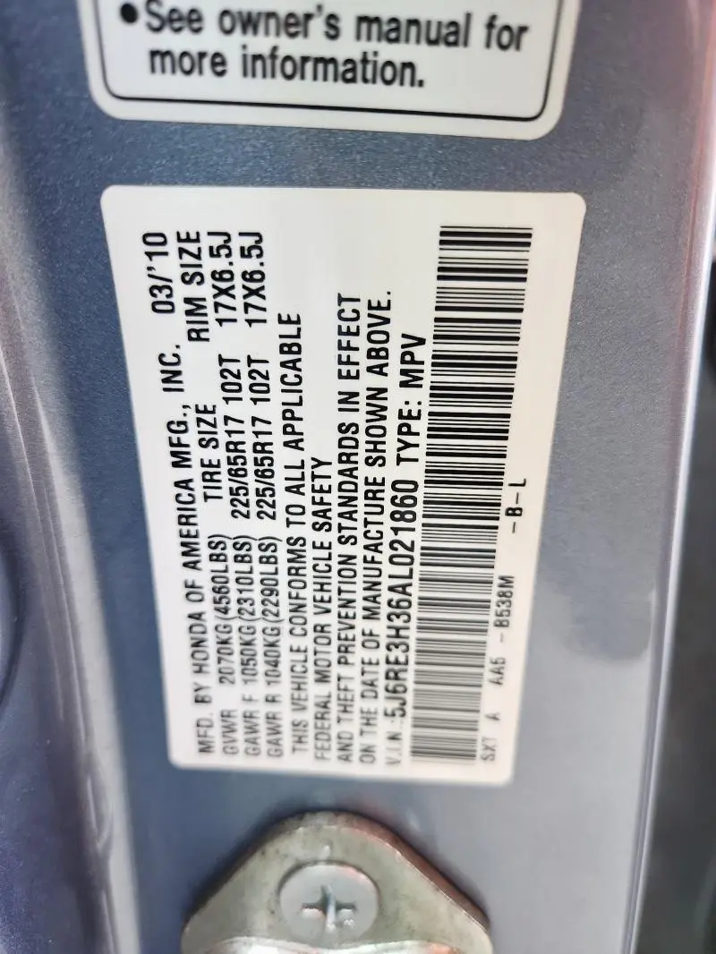 2010 HONDA CR-V LX  