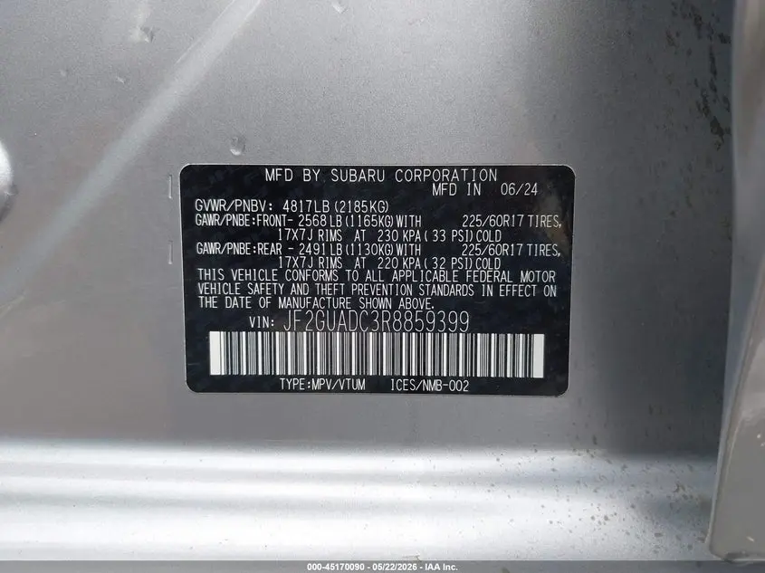 2024 SUBARU CROSSTREK PREMIUM
