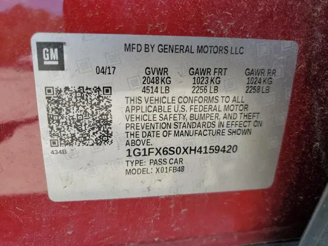 2017 CHEVROLET BOLT EV PREMIER