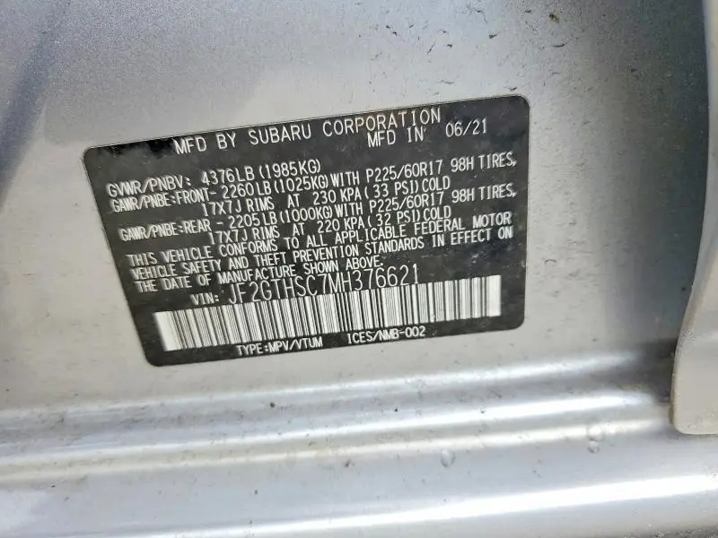 2021 SUBARU CROSSTREK SPORT  