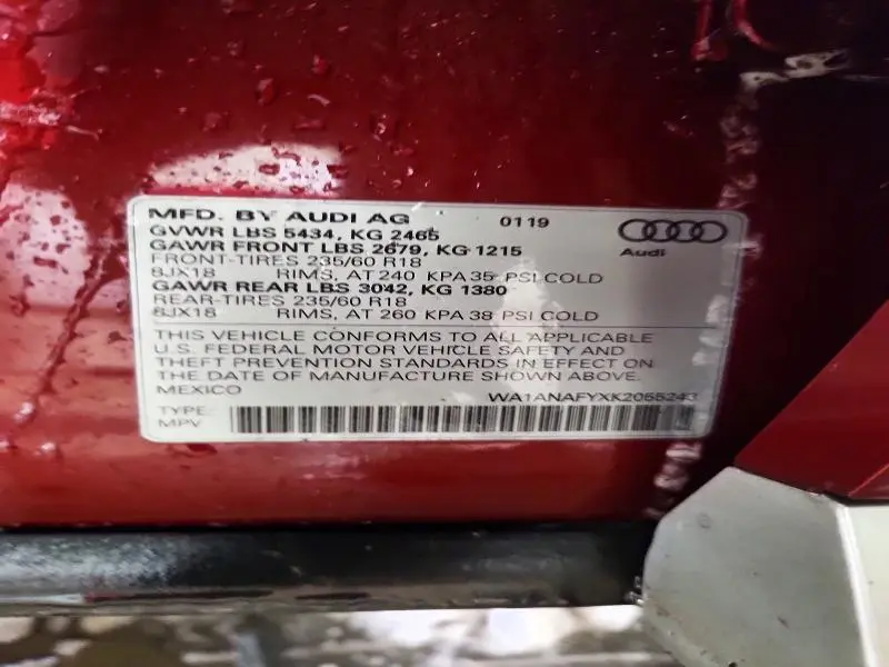 2019 AUDI Q5 PREMIUM  