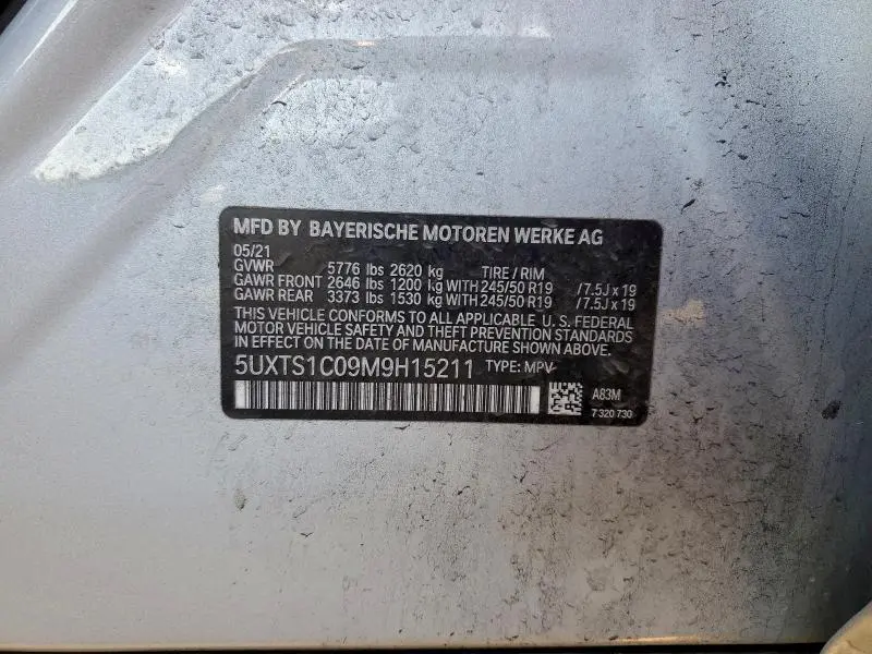 2021 BMW X3 XDRIVE30E  