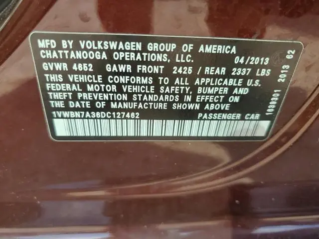 2013 VOLKSWAGEN PASSAT SE  
