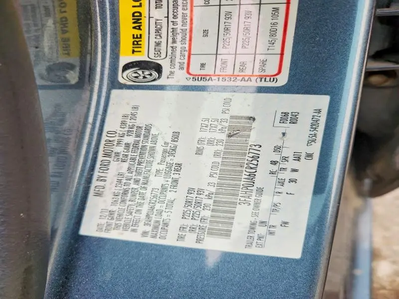 2012 FORD FUSION SEL  