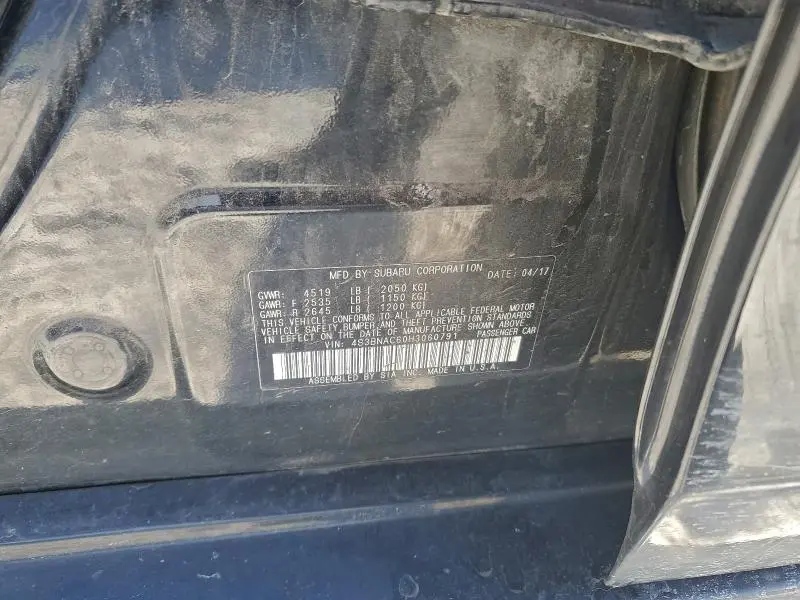 2017 SUBARU LEGACY 2.5I PREMIUM  