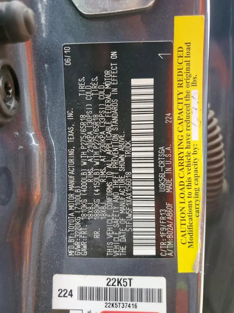 2010 TOYOTA TUNDRA DOUBLE CAB SR5  