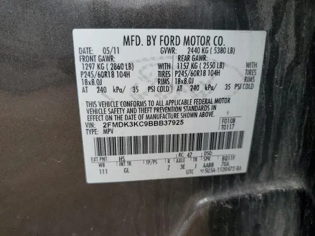 2011 FORD EDGE LIMITED  