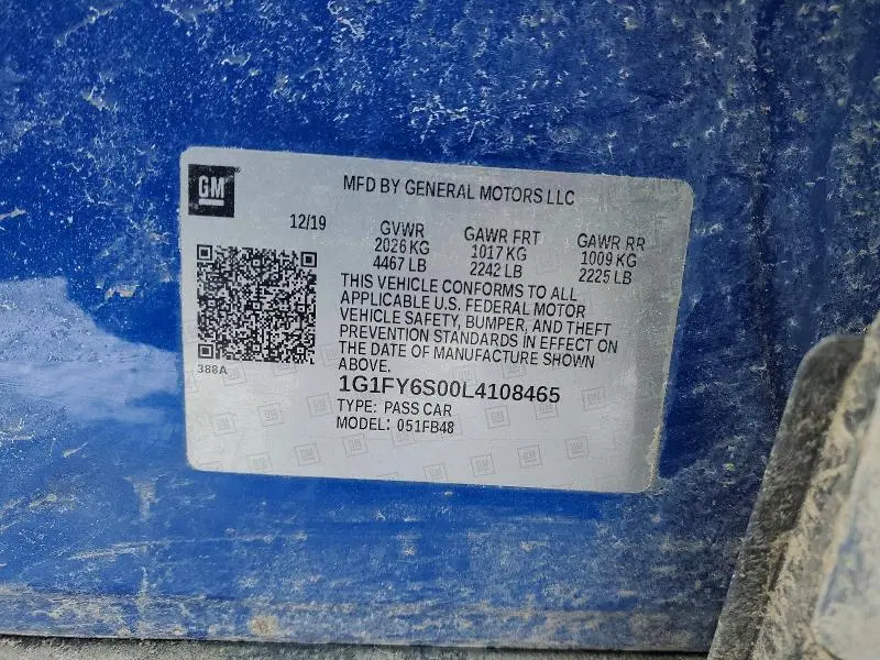 2020 CHEVROLET BOLT EV LT  