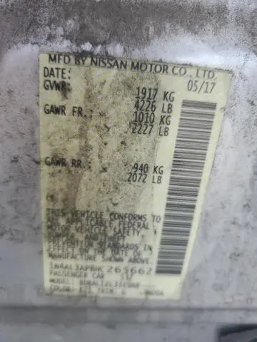 2017 NISSAN ALTIMA 2.5  