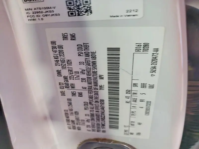 2022 FORD ESCAPE SE  