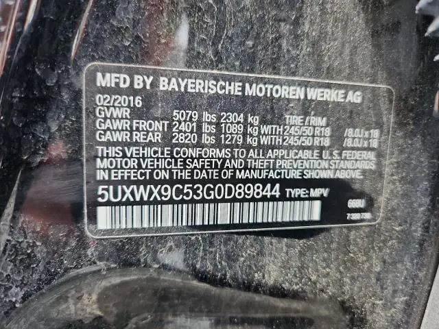 2016 BMW X3 XDRIVE28I  