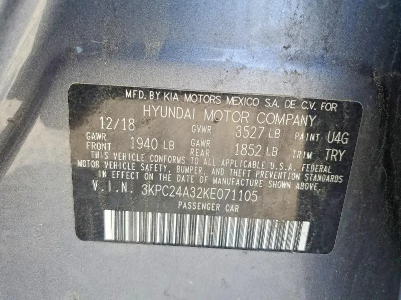 2019 HYUNDAI ACCENT SEL  