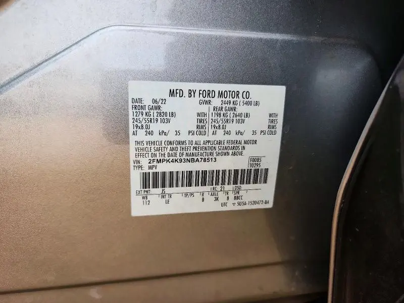 2022 FORD EDGE TITANIUM  